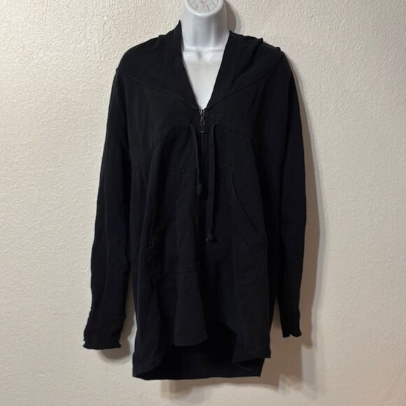 Norma Kamali Empire Zip Tunic Hoodie 2X - Picture 1 of 5